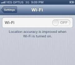 Iphone 4s wifi knop blijft grijs